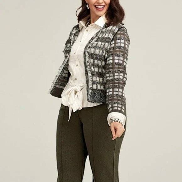 NWT Cabi Classic Cardigan 4097 100% Cotton Sweater Size Large - Picture 1 of 6